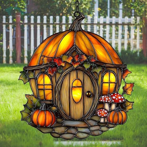 Pumpkin House Acrylic Suncatcher by AVAGAN
