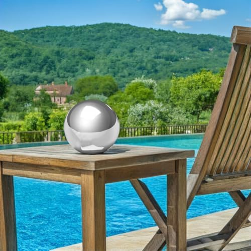 Gazing Ball Reflective Sphere Mirror Polished 20cm Stainless Steel - Image 4