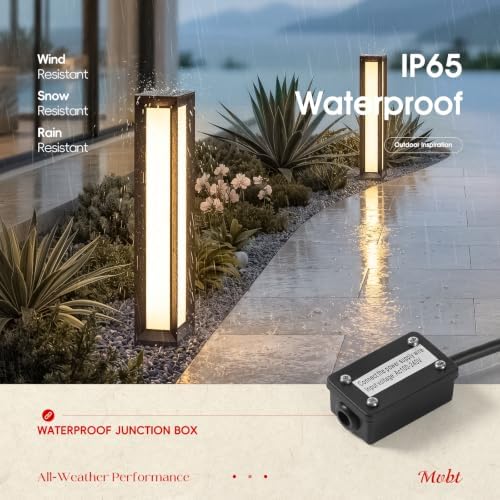 MVBT 31.5" Outdoor Pathway Lights, Waterproof Landscape Path Light Wired - Image 3