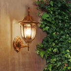 Vintage Metal Wall Lamp, Wall Mount Fixture Stylish Wall Sconces Wall Lighting Country Retro Style Glass Shade Sconce Lighting in Rust 1 Light 499054 by NIUYAO