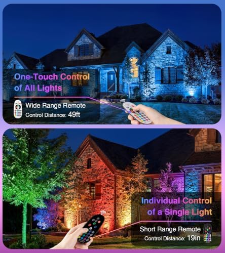 SUNVIE Halloween Spotlights Outdoor Waterproof 12W RGB LED Landscape Lights - Image 5