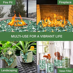 NUPICK 20 Pound Fire Glass, 1/4 Inch Reflective Fire Pit Glass - Image 7
