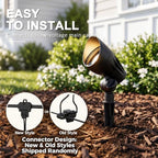 12V Landscape Spotlights 5W 400LM 2700K Metal 2PK - Image 6