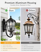 VIANIS Outdoor Lights for Porch, Black Dusk to Dawn Outside Lighting - Image 4