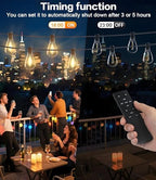 Tenmiro 100FT LED Outdoor String Lights with Remote, 35+ 1 Shatterproof Bulbs Waterproof and Dimmable Patio Lights for Porch, Garden, Backyard, Deck, Balcony, Hanging Lighting Decor - Image 4
