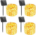 Solar String Lights, 4 Packs Total 132Ft 400 LED Fairy Lights Warm White by Brightown