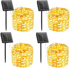Solar String Lights, 4 Packs Total 132Ft 400 LED Fairy Lights Warm White by Brightown