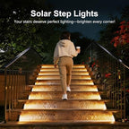 echosari 12 Pack Solar Step Lights for Outside 100 Lumen Ultra Bright - Image 5