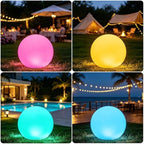 8-in Solar Globe Light Outdoor, Waterproof Solar Ball Light for Outside w/Remote, 16 RGB Color Changing Glowing Orb Lamp Landscape Lighting Mood Lamp w/Ground Stake for Garden Patio Yard Pathway Decor - Image 4