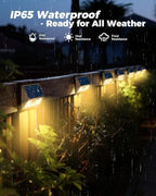 vighep 12 Pack Solar Fence Lights Waterproof, Motion Sensor Deck Lights Outdoor, Cold White LED Outside Lamp Wireless for Wall Yard Steps Stairs Garden - Brown - Image 5