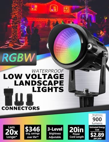 SUNVIE RGB Low Voltage Landscape Lights Color Changing 12Pcs with Connector - Image 2
