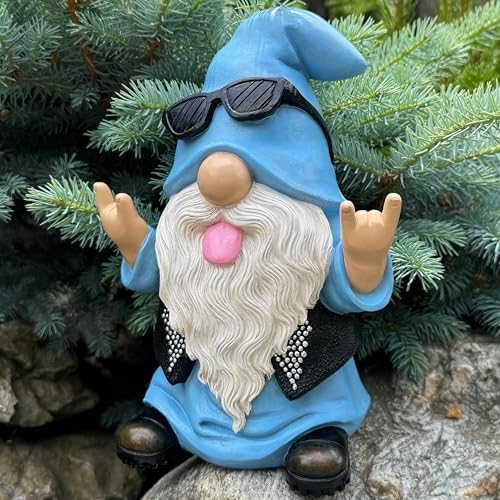Mood Lab Garden Gnome - Rocker Gnome Statue - 9.25 Inch Tall Lawn Figurine - for Outdoor or House Decor - Funny Yard and Patio Decoration - Image 5