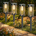Sparkblaze Solar Pathway Lights Outdoor, 12 Pack, Warm White by Lightsmorethanillumination