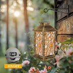 Solar Lantern Outdoor Waterproof Seashell Beach Garden Decor LED Hanging Solar Lights Tabletop Lamp Gifts for Women Mom Outside Yard Patio Porch - Image 5