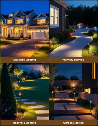 PARTPHONER Low Voltage Landscape Lighting 6-Pack, Aluminum 12V Pathway Lights with G4 Bulbs, Waterproof Oil Rubbed Bronze Color Wired Path Lights with Connectors for Walkway Yard Garden - Image 5