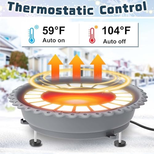 Heated Bird Baths for Outdoors,100W Winter Heated Birdbath,Gray - Image 3