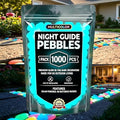 Colorful Glow-in-the-Dark Garden Stones, 2026 new Night Guide Pebbles, Magical Luminous Stepping Rocks for Outdoor Landscaping Decor, Aquarium Fish Tank & Fairy Garden (Blue, 1000PCS) by Unknown