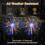 Solar Garden Firework Lights Outdoor Waterproof, 8 Pack Solar Lighting with 8 Lighting Modes , 120 LED Sparklers String Lights for Outside Decor Yard Pathway Halloween Decorations(Colorful) - Image 3