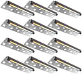 12-Pack 12 Inch Hardscape Lighting, 7W 280LM LED Retaining Wall Lights, 2700K-5000K Selectable,12-24V AC/DC, IP65 Waterproof Low Voltage Step Lights Outdoor, ETL Certified by Sofiton