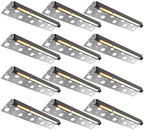 12-Pack 12 Inch Hardscape Lighting, 7W 280LM LED Retaining Wall Lights, 2700K-5000K Selectable,12-24V AC/DC, IP65 Waterproof Low Voltage Step Lights Outdoor, ETL Certified by Sofiton