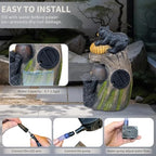 Bear Outdoor Water Fountain LED Lights Cascading 23.62" Resin Pump - Image 6