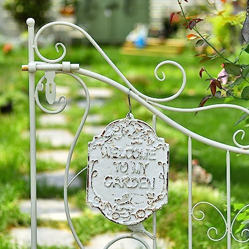 Sungmor Rustic Cast Iron "Welcome To My Garden" Sign Outdoor Hanging Plaque - Image 4