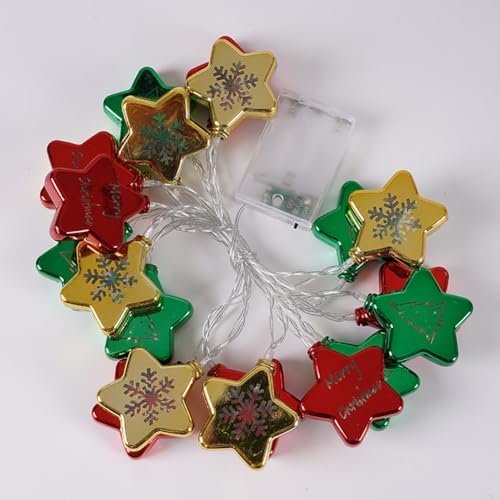 CAKERS Led Christmas String Lights|Creative Ambient Decor Fairy Lights|Hanging Copper Wire Lights|Night Lamps for Birthday Party Xmas Tree Decor,Star Shape,2m(6.5ft)-10LED-USB - Image 2