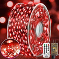 KNONEW 203FT 600LED Green Wire Outdoor Fairy Lights Plug in Red Xmas Decor by KNONEW