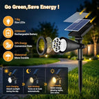 6Pack Solar Lights Outdoor IP65 Waterproof Landscape Spotlights 3000K - Image 2