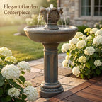 Sunlinua 45" 3-Tier Outdoor Water Fountain with Quiet Pump - Image 6