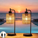 Rechargeable Outdoor Patio Table Lamps, Cordless, Set of 2 by ALLFORTUNE