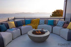 Elementi Lunar Bowl Cast Concrete Fire Table, Outdoor Fire Pit Fire TablePatio Furniture, Light Gray (Natural Gas) - Image 4