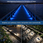 Solar Step Lights Outdoor, 12 Pack 2 Colors in 1 LED Solar Walkway Lights - Image 5