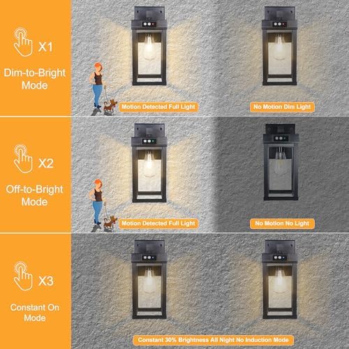 Solar Wall Lights Outdoor Waterproof with 3 Lighting Modes & Motion Sensor - Image 4