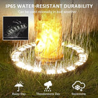 Outdoor IP65 Waterproof Tree Light, AC110V AC220V All-Weather Spotlight Warm White for Landscape Uplighting, Die Cast Aluminum LED Lamp for Garden and Yard(6 Lights) - Image 4