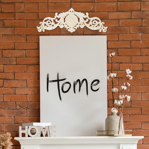 Sungmor Vintage White Cast Iron Wall Decor -17.5in Scroll and Floral Design - Image 7