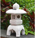 Buddha Statue,Japanese Pagoda Solar Light Garden Statue Japanese Buddha Sculpture Lantern Zen Decor,White by Unknown