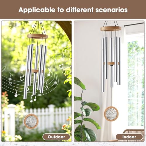Personalized Memorial Wind Chimes Tree of Life Remembrance Gift - Image 5
