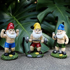 Funny Workout Garden Gnomes Statues 3pcs 6.2 Inches Outdoor Muscular, Barbell and Dumbbell Gnomes Decorations Set Gnome Gifts for Yard Lawn Patio, Indoor Gnome Figurine for Home Tabletop - Image 6