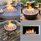 Mr. Fireglass 10 lbs High Luster Fire Glass, 1/4 Inch Reflective Rose Gold - Image 5