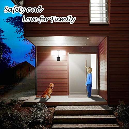 EMANER Dusk-to-Dawn Floodlights with Motion Sensor, 4 Lighting Modes, 2800lm 5000K Daylight White, IP65 Waterproof Outdoor LED Security Flood Light for Porch, Driveway, Garage (Black Fixture, 2-Pack) - Image 4