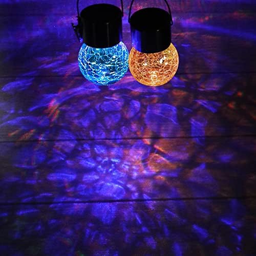 Solar Lights Outdoor Hanging Decorative Globe 24 Pack, Waterproof Solar Lantern with Handle and Clip, Solar Powered Glass Ball Lights for Garden Yard Fence Tree Umbrella Holiday Décor, Color Changing - Image 6