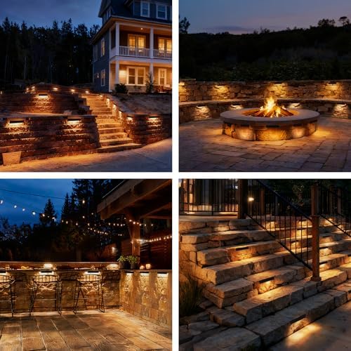 Teekuv 4 Pack 7 Inch LED Retaining Wall Lights, 5W, 2700K Soft White - Image 2