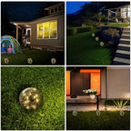 Xmas Solar Crackled Ground Lamp, Waterproof Outdoor Garden Light - Image 3