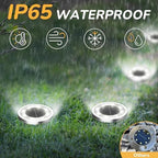 INCX 16Pack Solar Ground Lights Outdoor, 8 LED, IP65 Waterproof, Cold White - Image 3