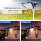 100W LED Solar Flood Lights, 10000MAH Flood Light Outdoor IP66 Waterproof with Remote Control Security Lighting for Parking Lot, Yard, Garden, Swimming Pool, Pathway - Image 2