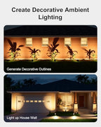 FALOVE 4 Pack Solar Spot Lights Outdoor Warm White LED Waterproof Landscape - Image 5