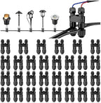 Low Voltage Wire Connectors 30 Pack, Fastlock2 Landscape Lighting Connectors, Waterproof Tool-Free Quick Connect Electrical Wire Connectors for 12–18 Gauge Cable, Outdoor Garden Pathway & Yard Lights by YGS-TECH