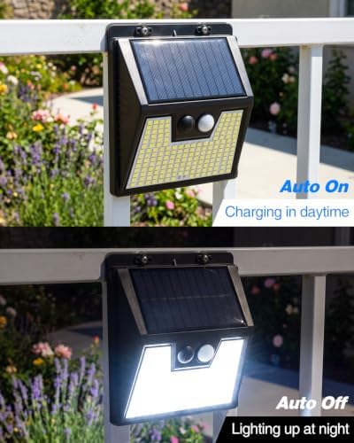 Peasur 176 LED Magnetic Solar Lights Outdoor Waterproof with Motion Sensor - Image 4