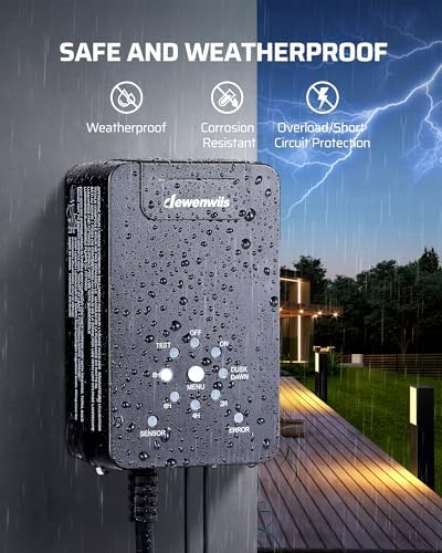 DEWENWILS 60W Low Voltage Transformer, Dusk to Dawn Sensor & Timer - Image 5